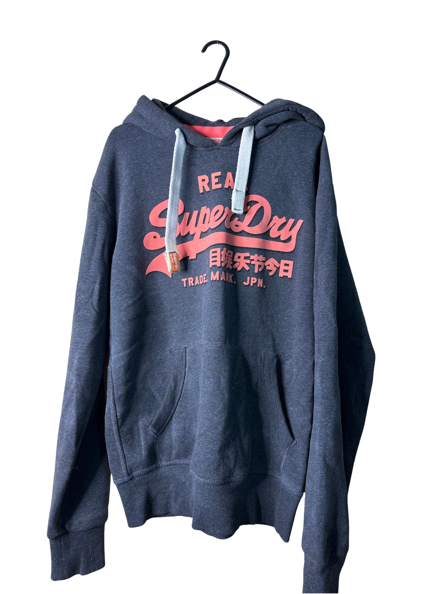 Dark Grey Hoodie with Pink Logo