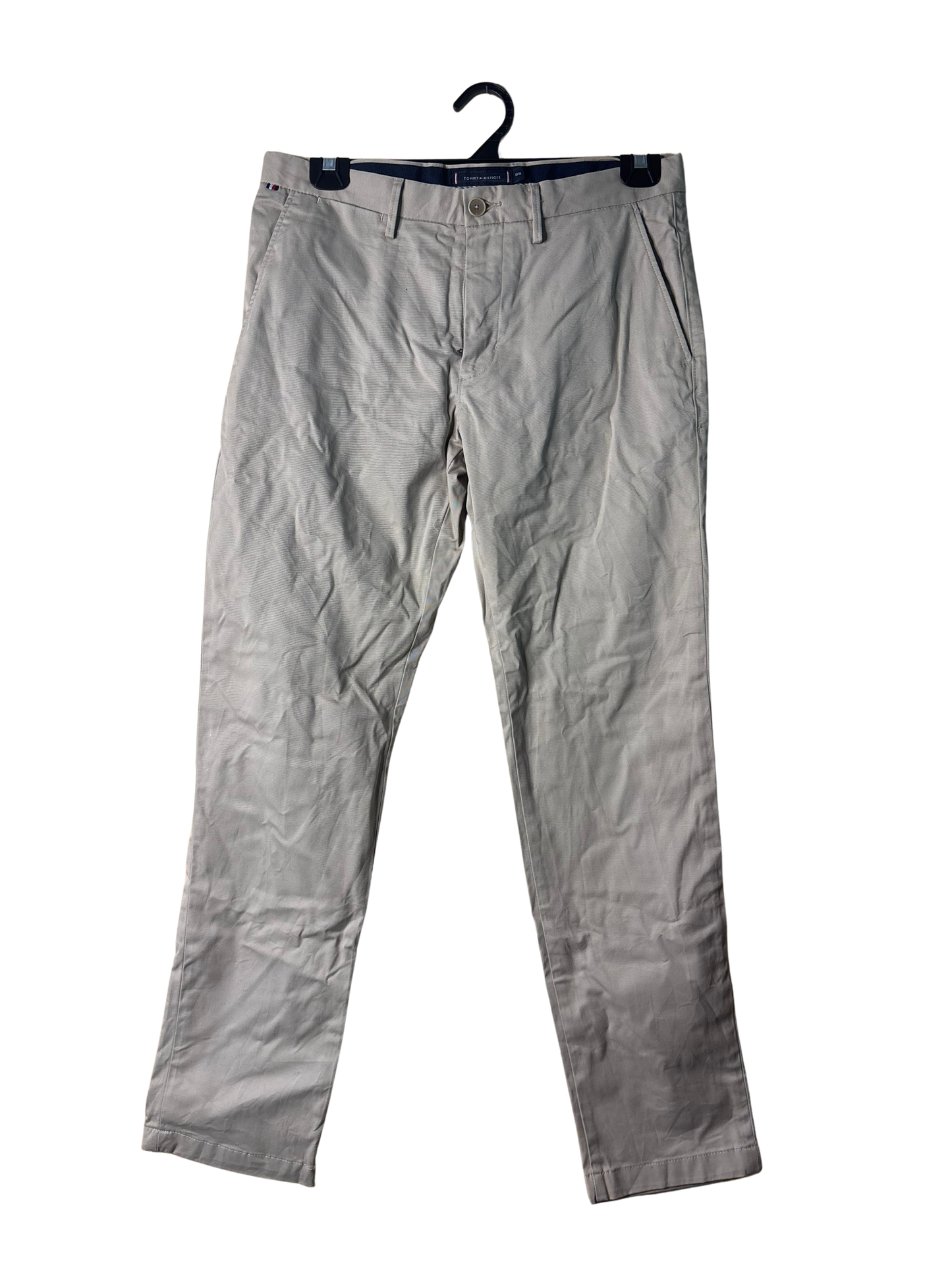 Beige Tapered Trousers