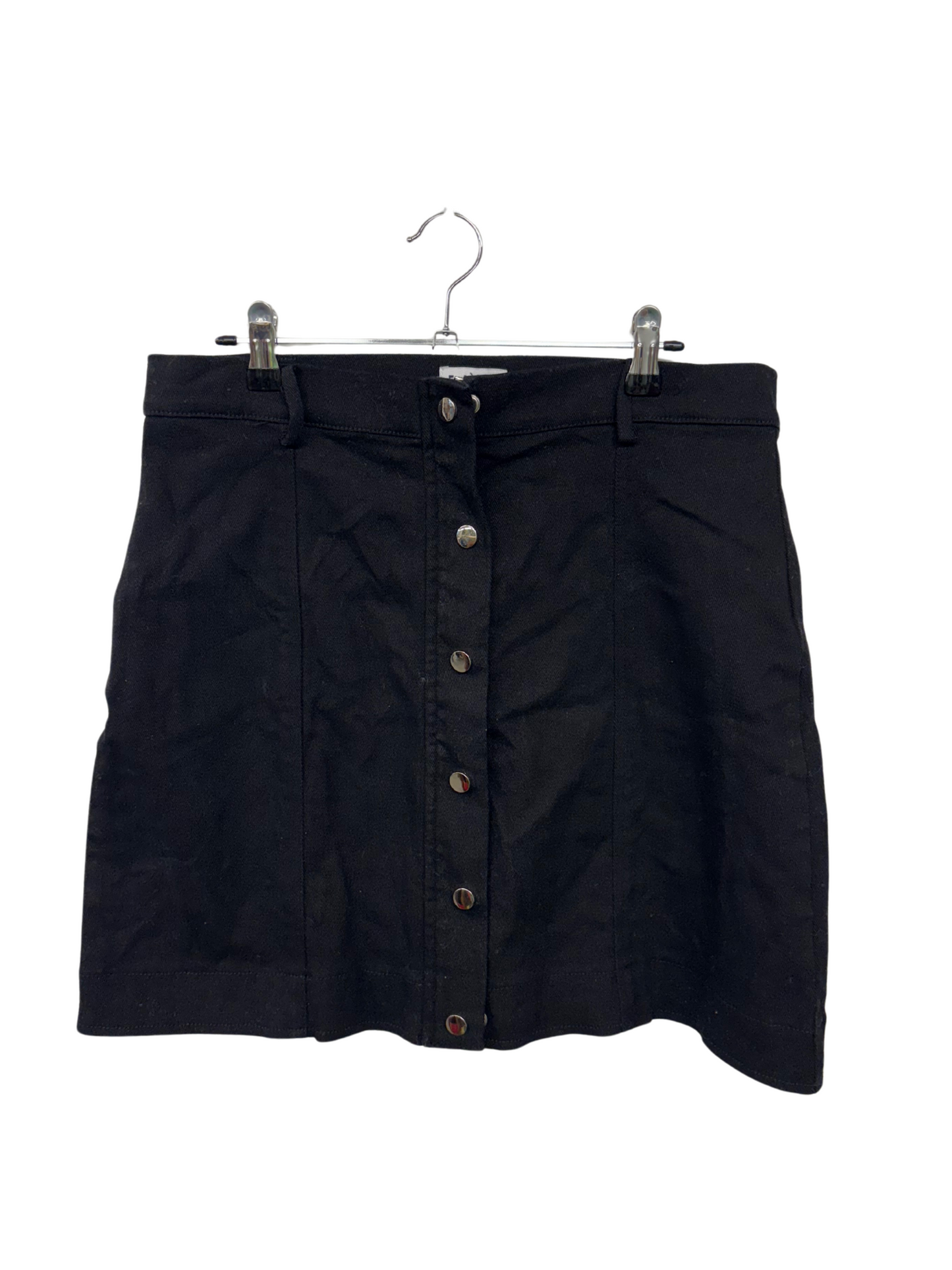 Black Button Up Short Skirt