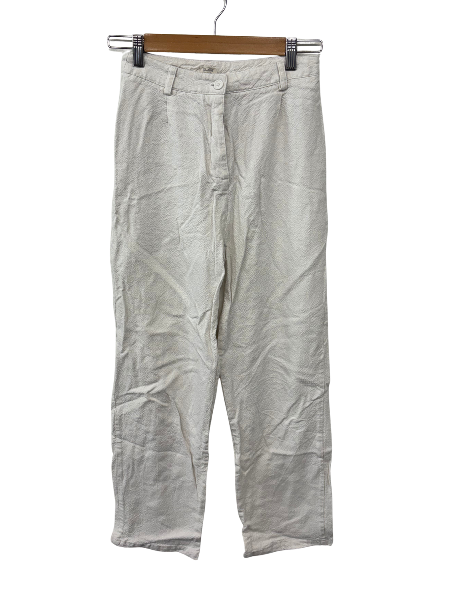 White Highwaisted Wide Leg Pants