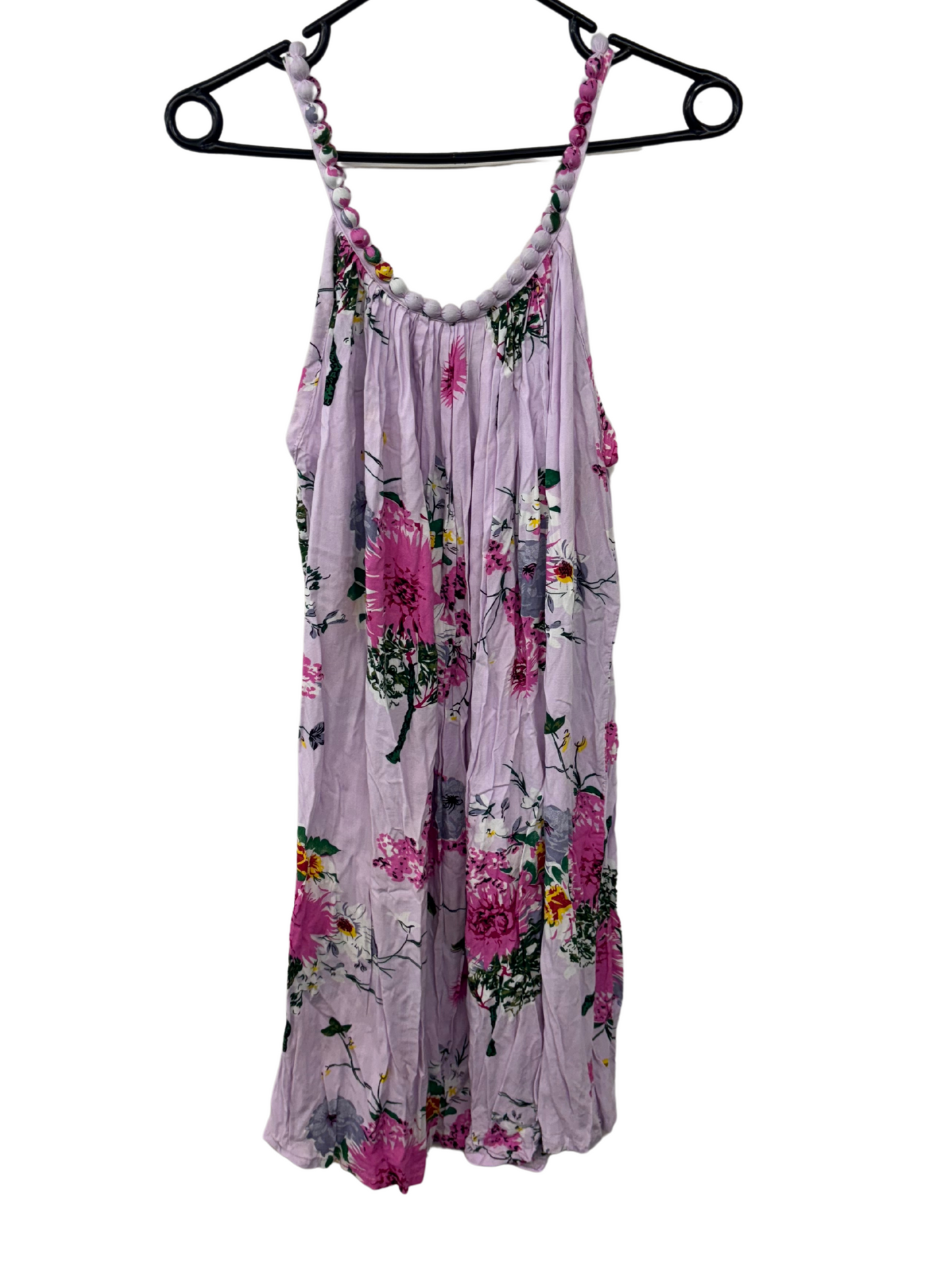 Light Pink Strappy Floral Print Dress