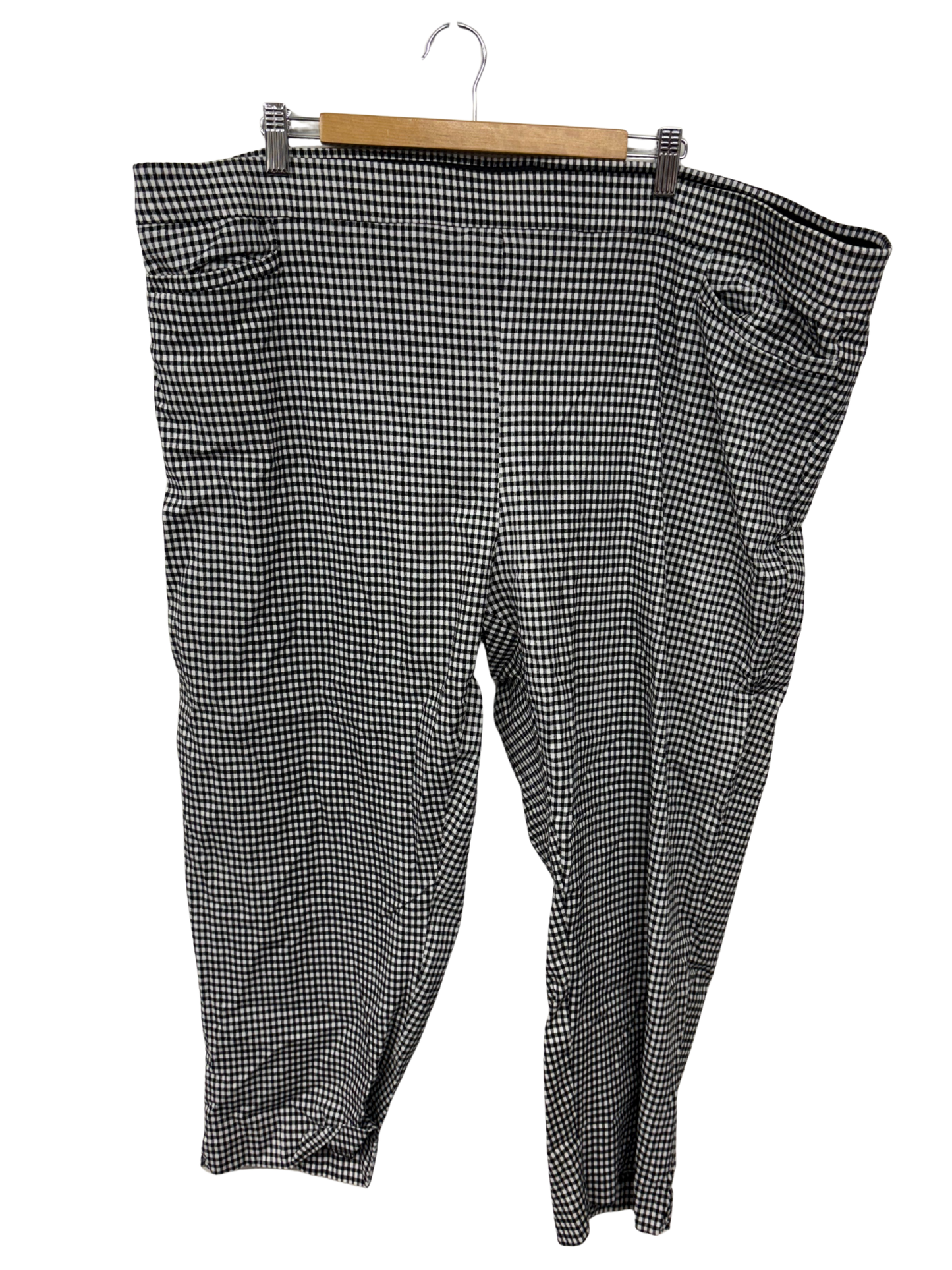 Black & White Check Tapered Pants
