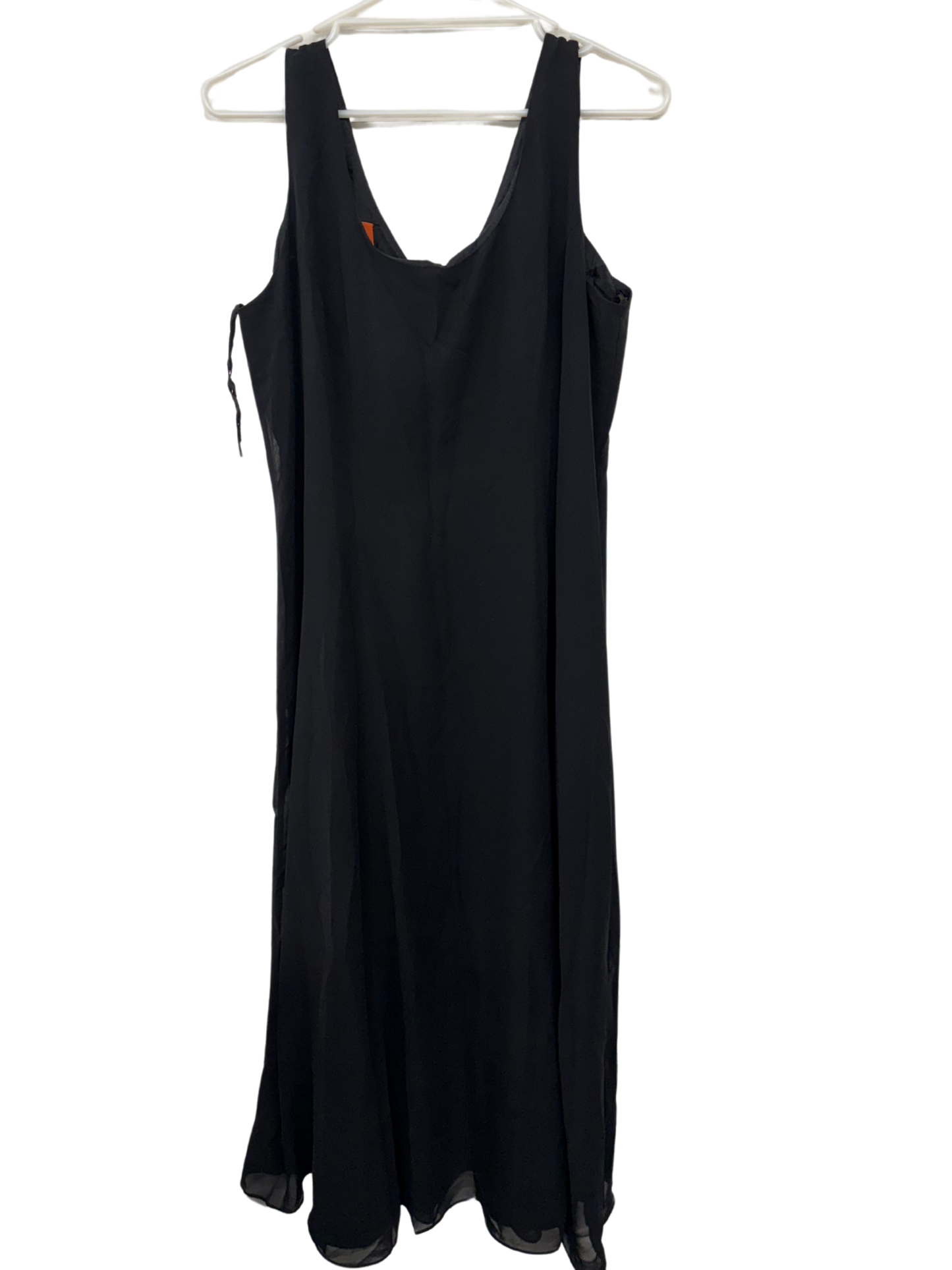90s Black Sleeveless Long Dress