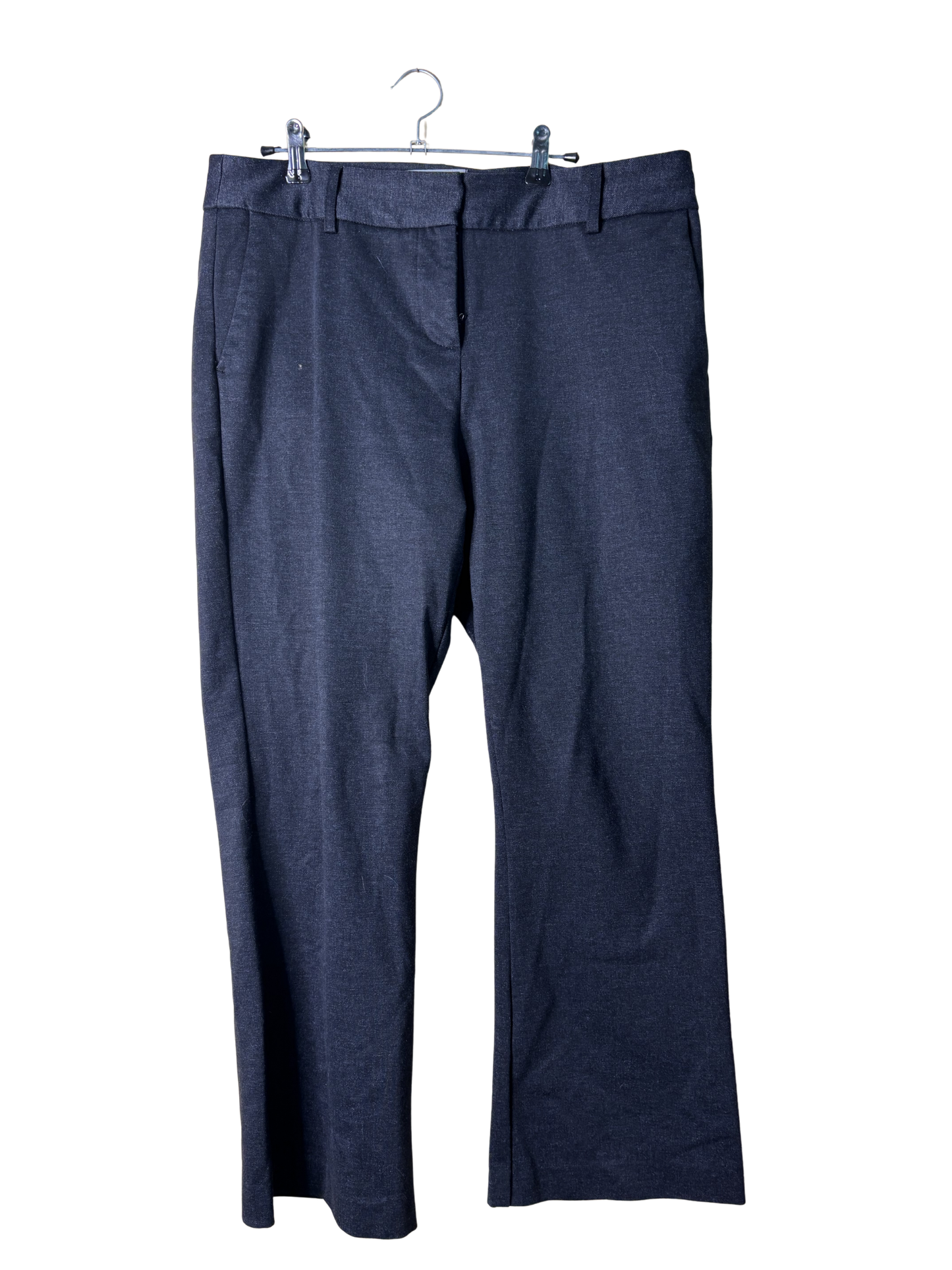 Dark Grey Mid-Rise 3/4 Business Pants