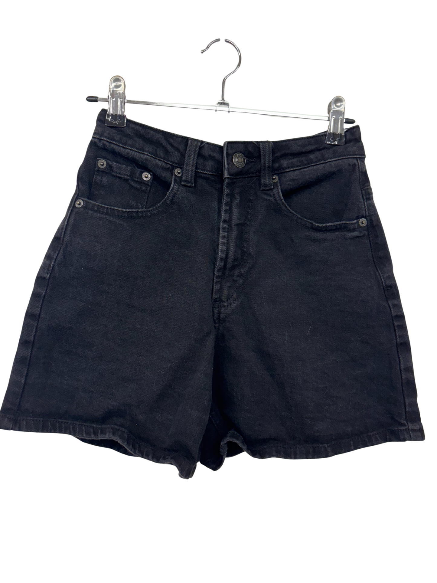 Black High Waisted Denim Shorts