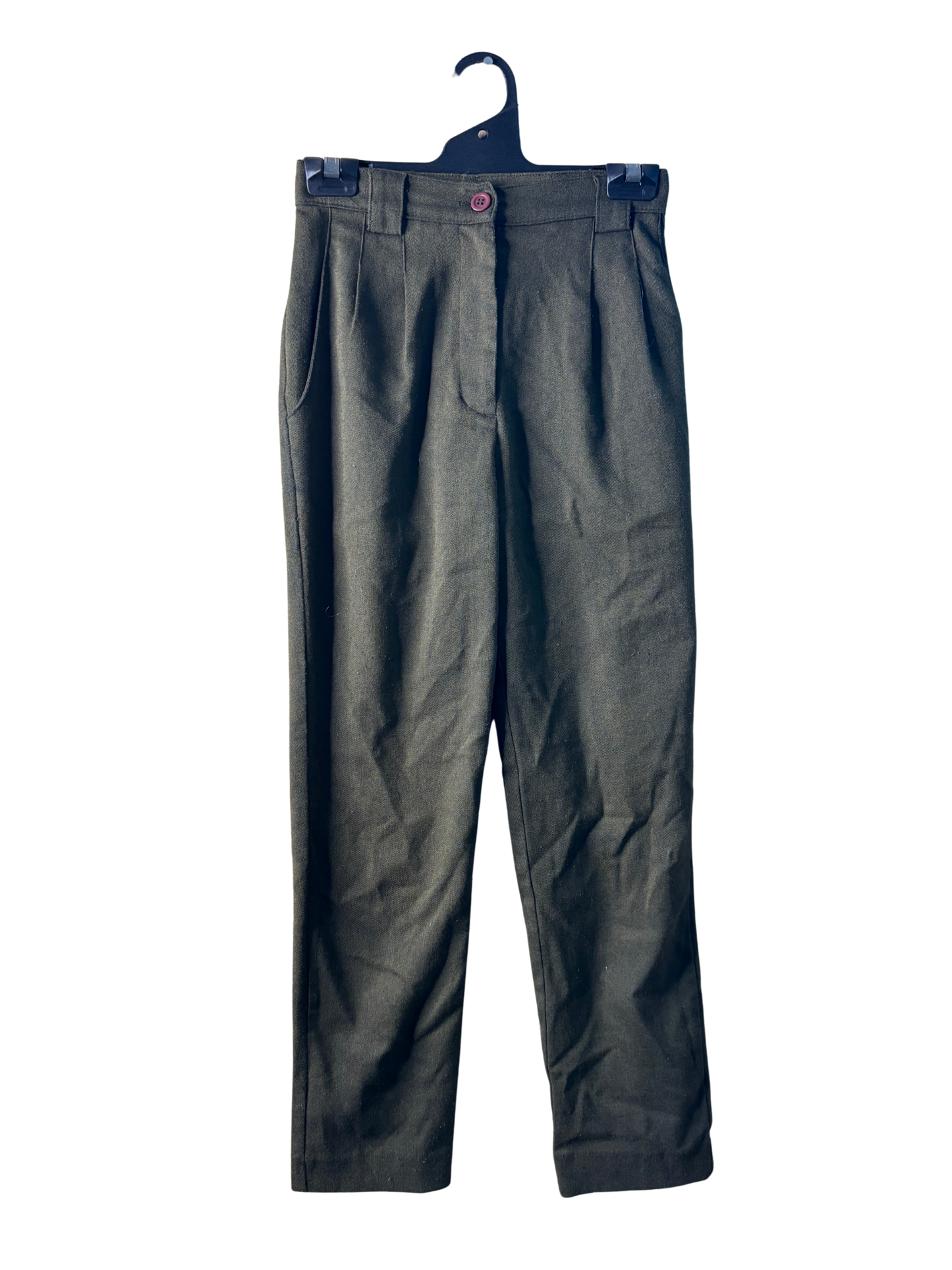 Dark Green/Khaki Highwaisted Tapered Pants