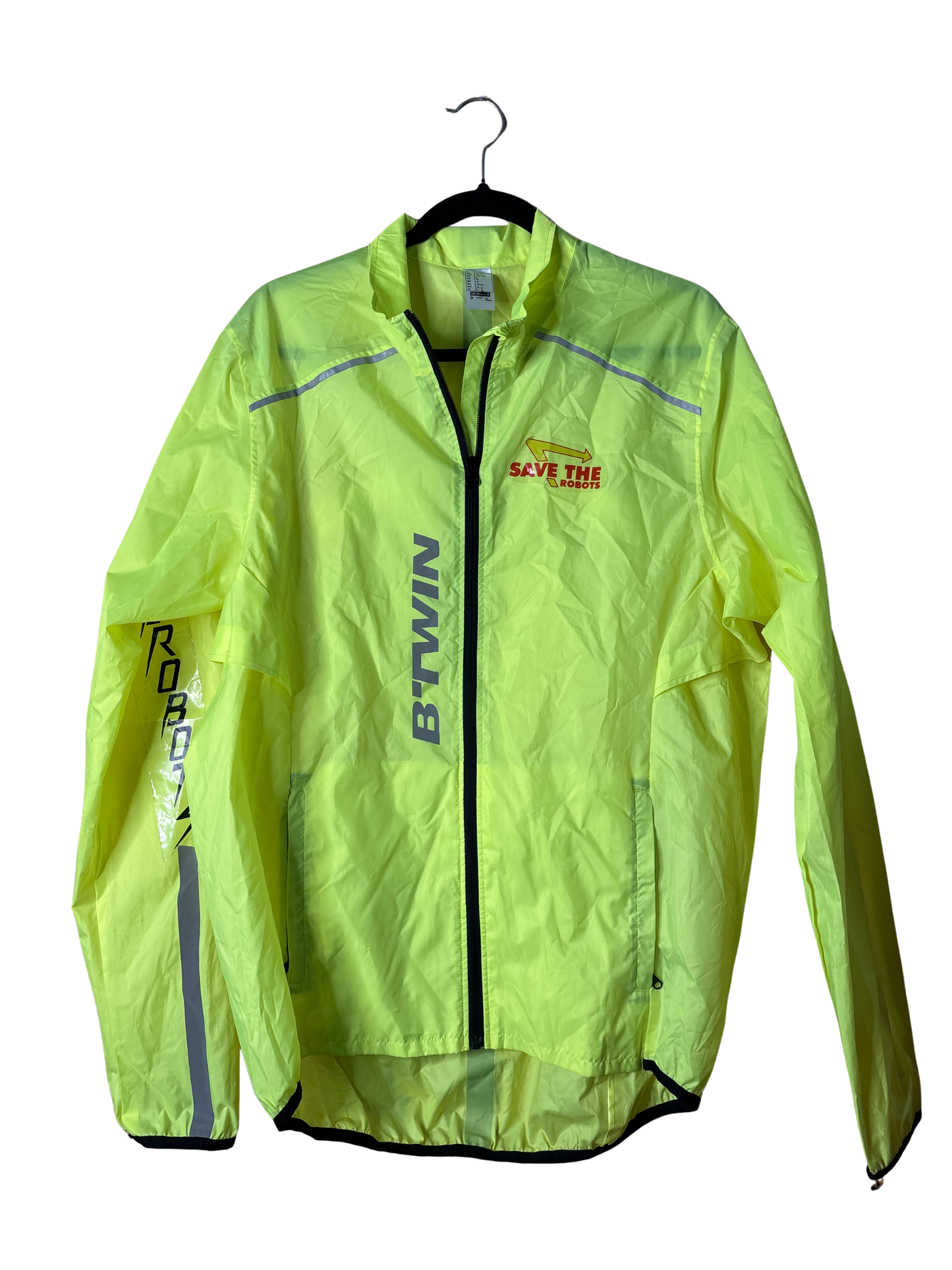 Fluoro Yellow Spray Jacket with Patches