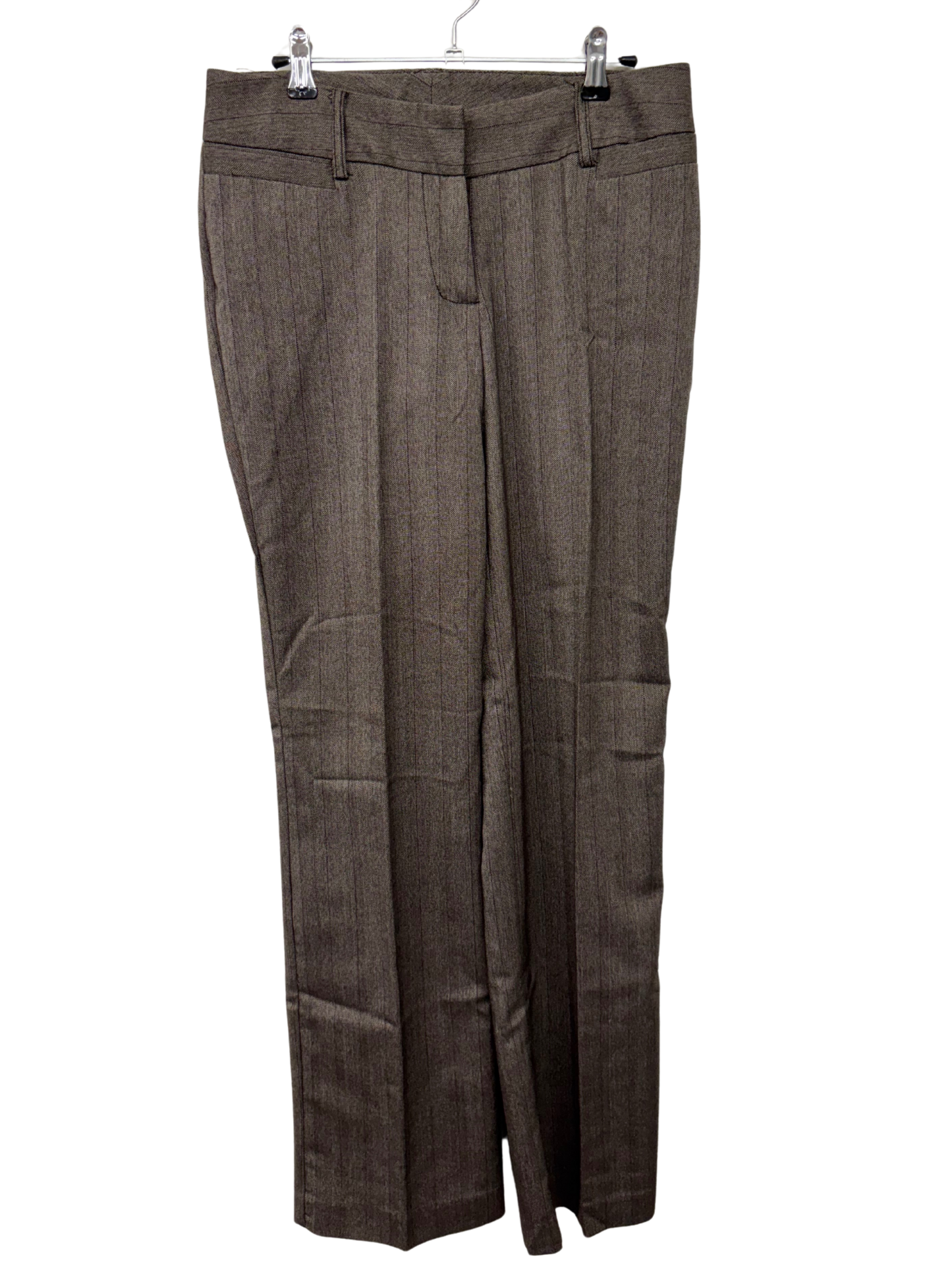 Brown Mid-Rise Straight Leg Business Pants