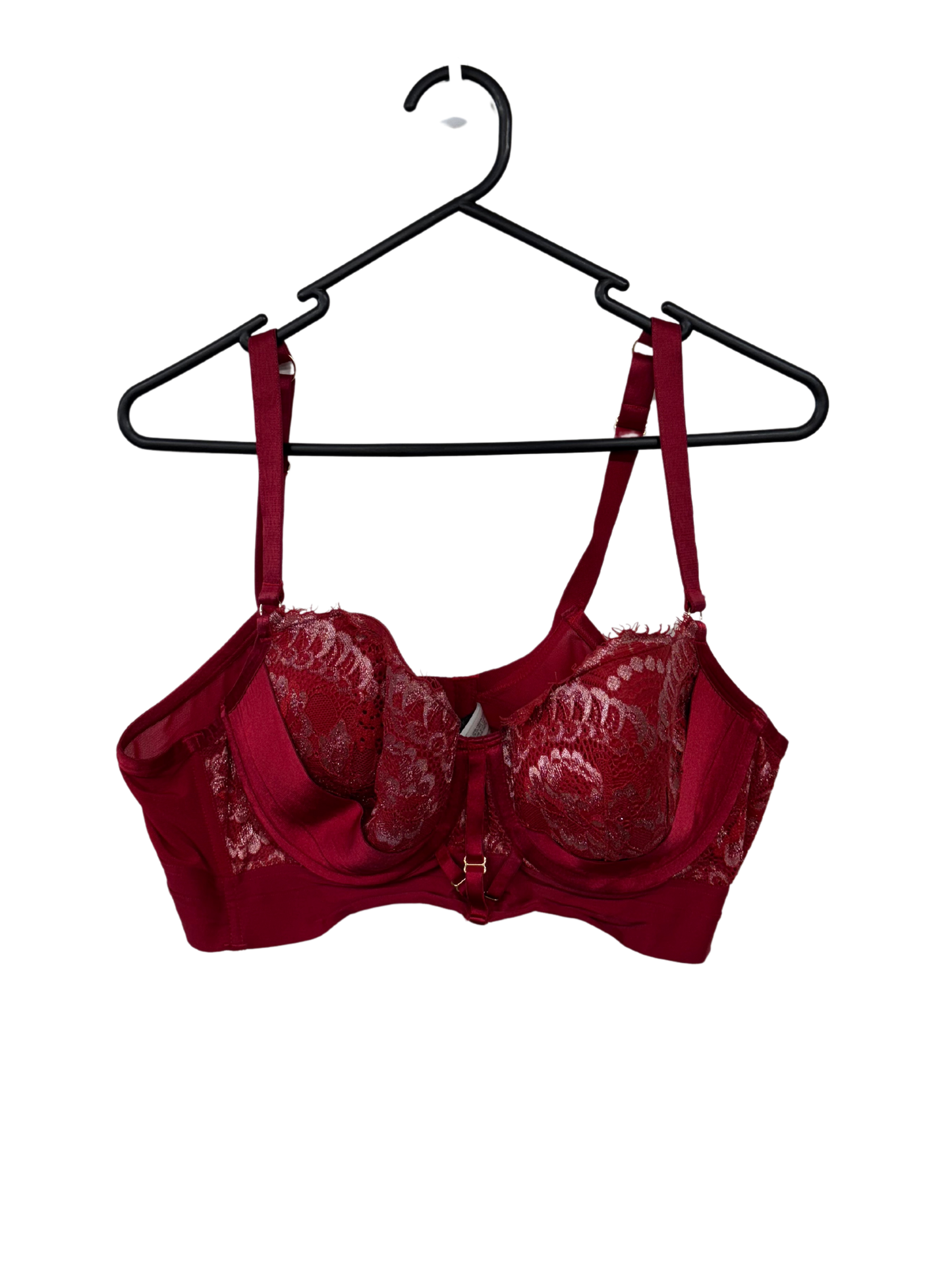 Red & Silver Lace Bra