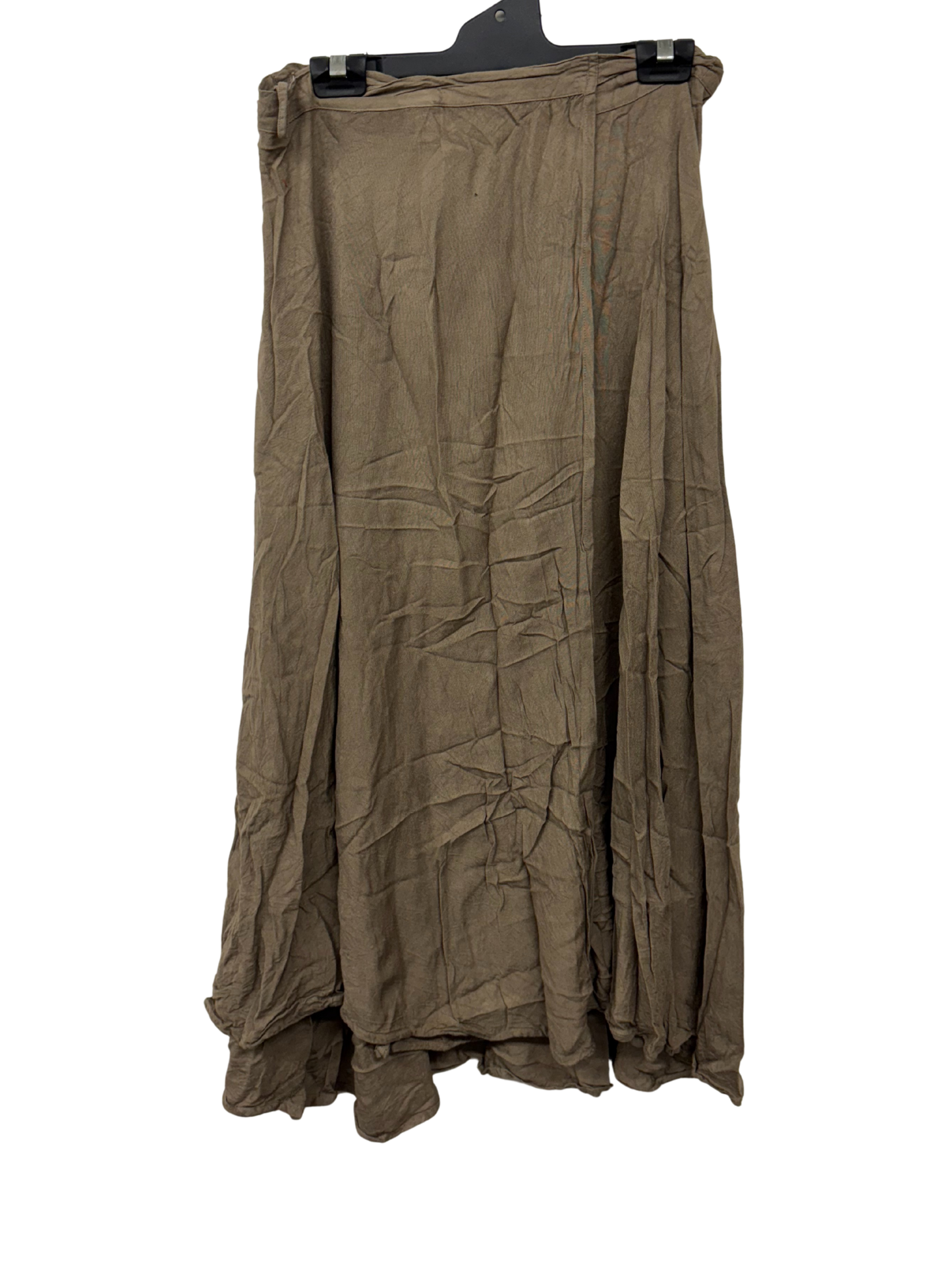 Taupe Midi Wrap Skirt