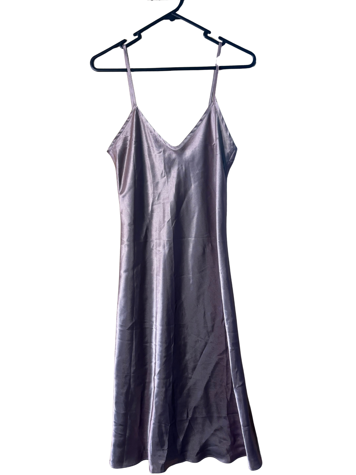 Vintage Mauve/Purple/Brown Strappy Knee Length Slip Dress