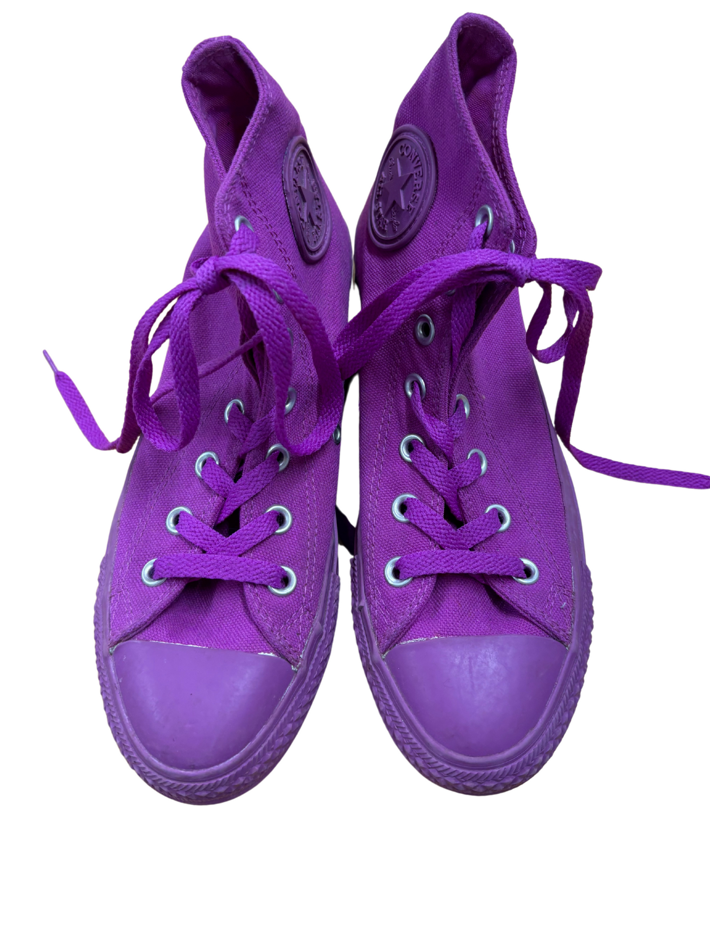 Purple High Cut Chunky Sole Sneakers