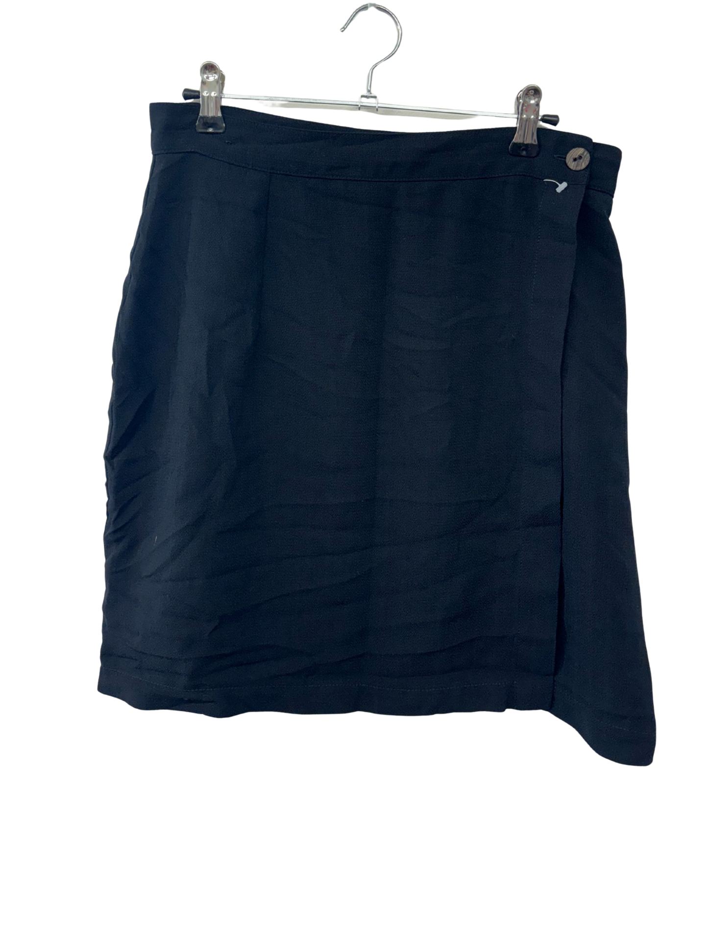 90s Black Wrap Short Skirt