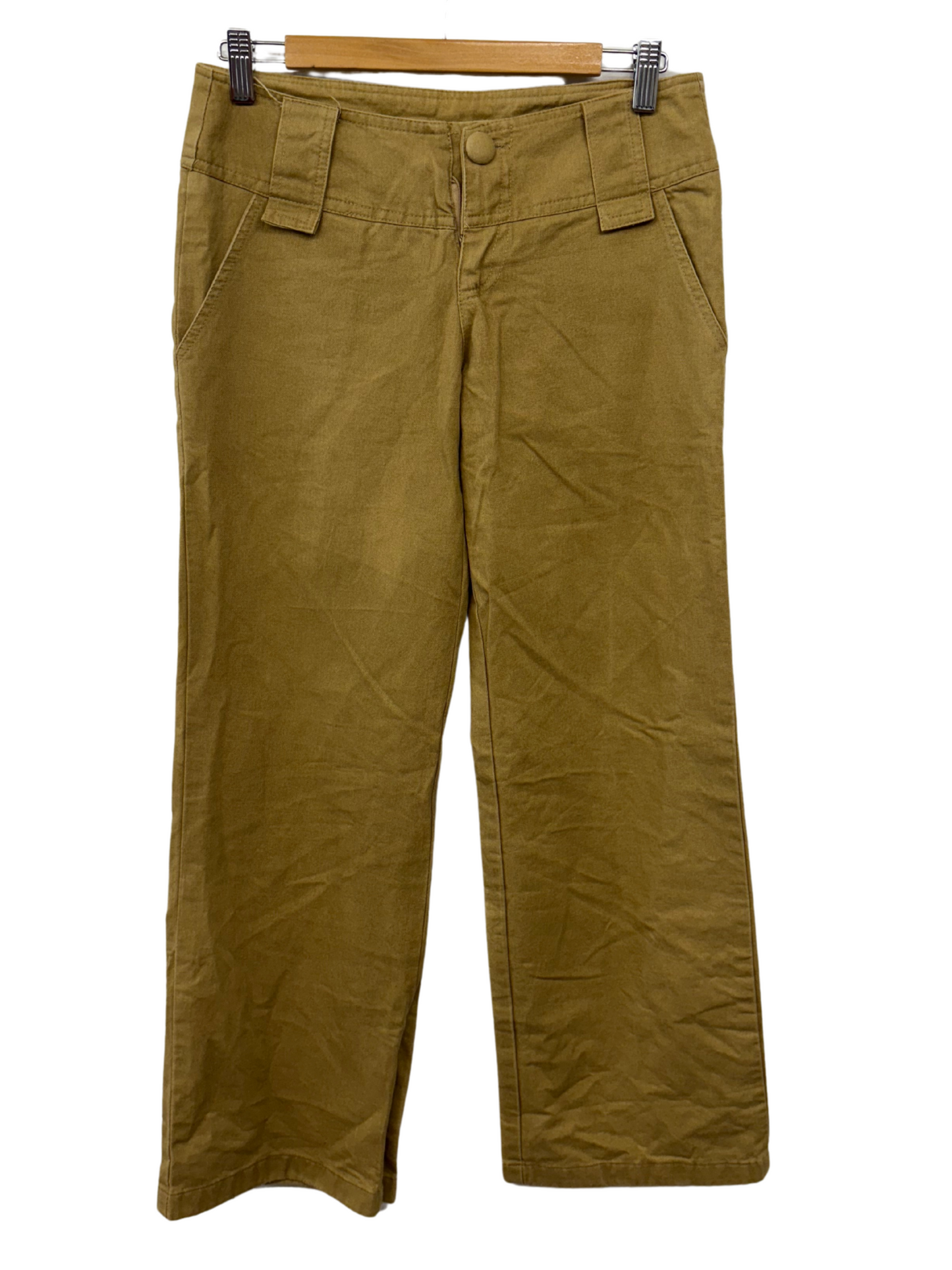00s Yellow Low Rise Straight Leg Ankle Length Pants