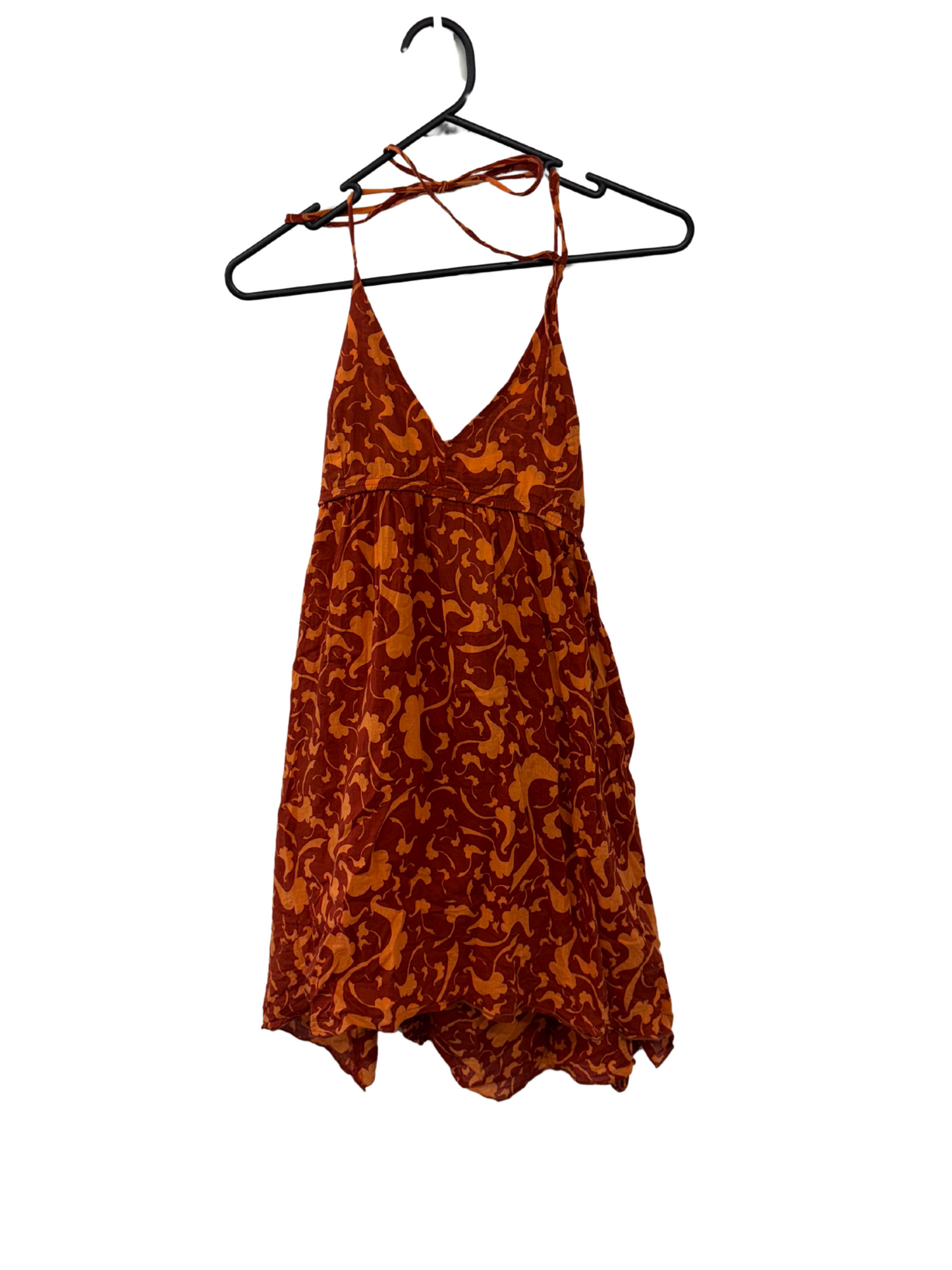 Red/Orange Floral Print Top