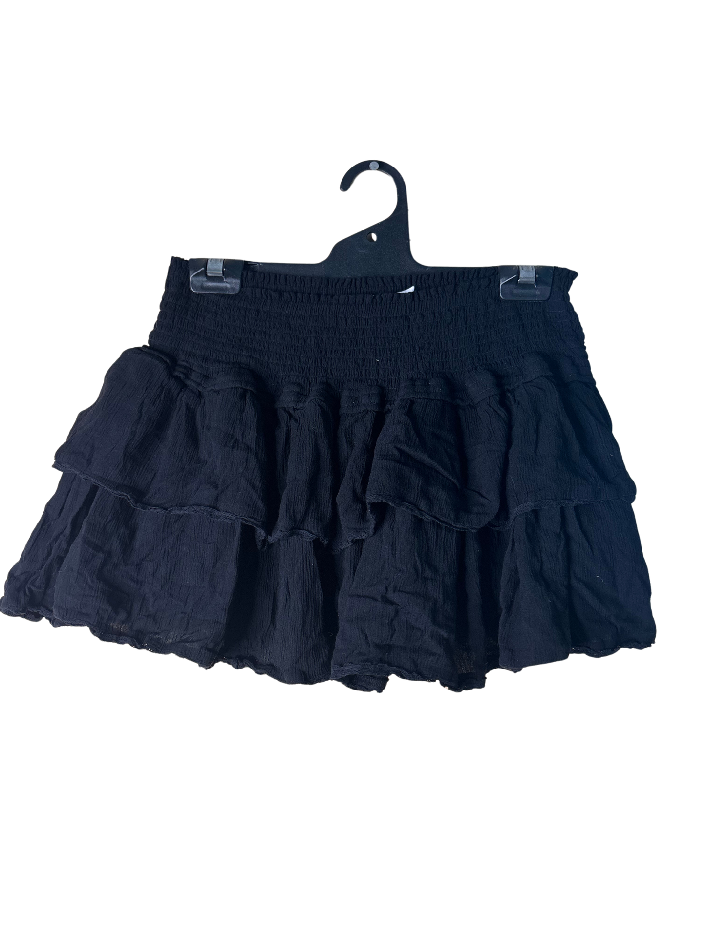 Black Tiered Short Skirt