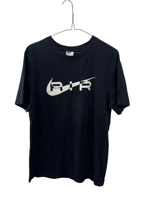 Black Short Sleeve T Shirt with White Logo