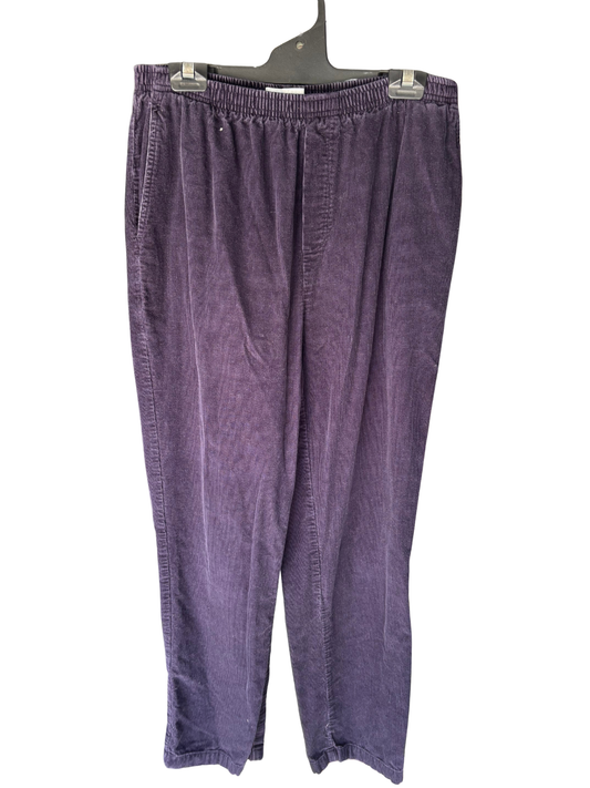 Vintage Dark Blue Highwaisted Elastic Waist Corduroy Trousers