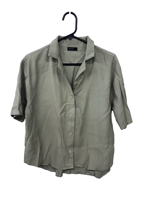 Light Green Short Sleeve Button Up Shirt