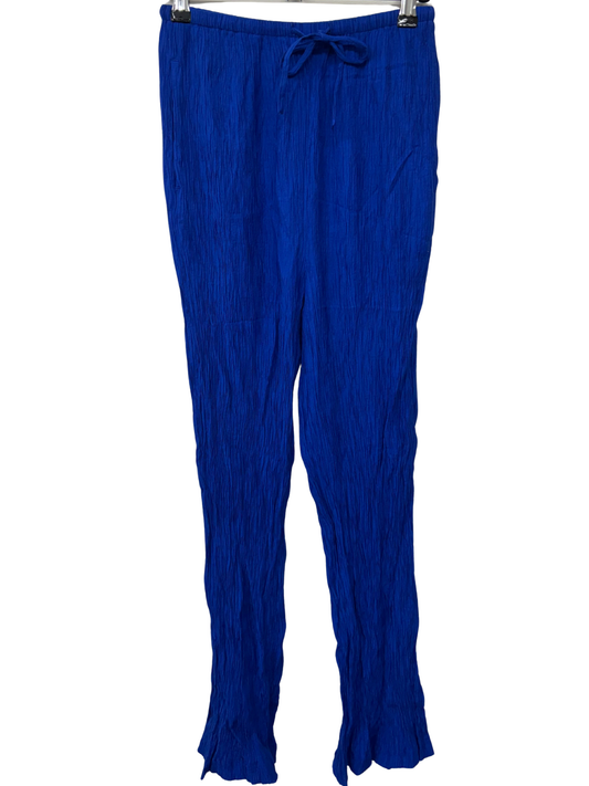 Blue High Waisted Straight Leg Pants