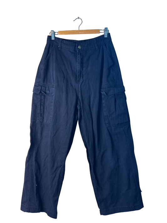 Black Wide Leg Cargo Pants