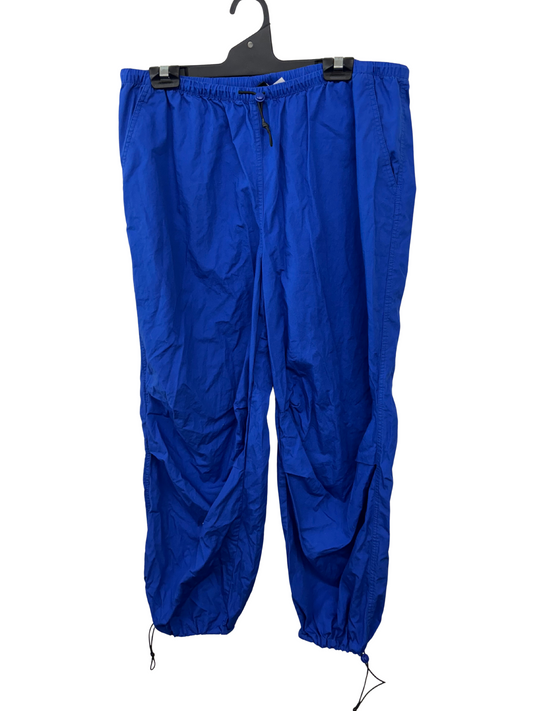 Dark Blue Low-Rise Cargo Pants