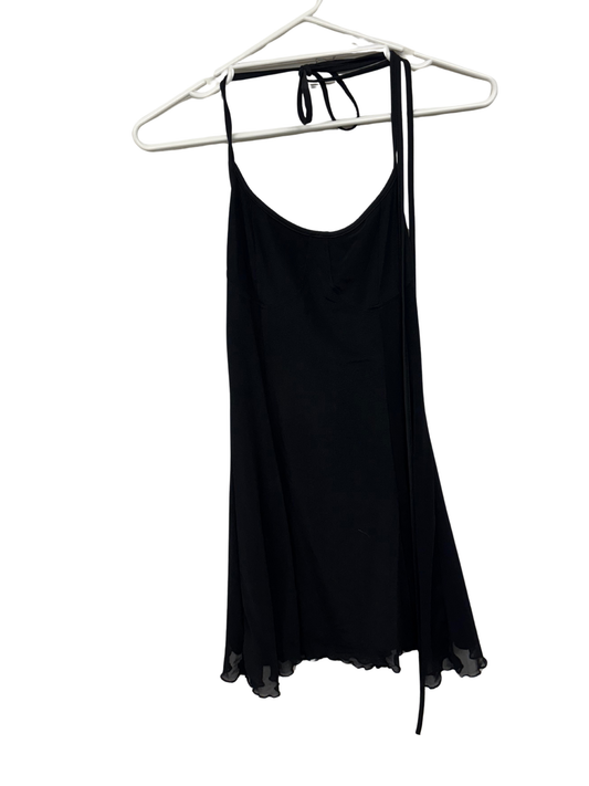 Black Halter Mesh Dress