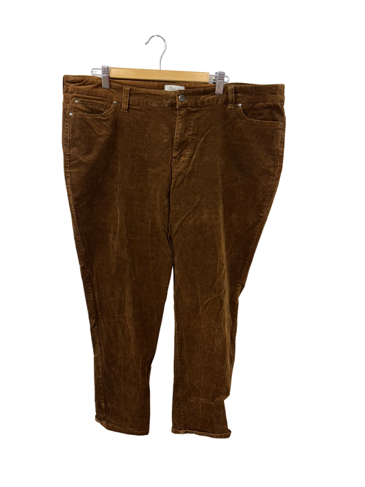 Dark Brown Corduroy Tapered Pants