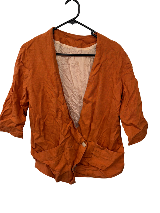 Vintage Orange Asymmetrical Jacket