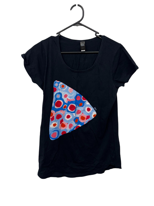 Black Short Sleeve Fitted Shirt with 'Sarra' Logo