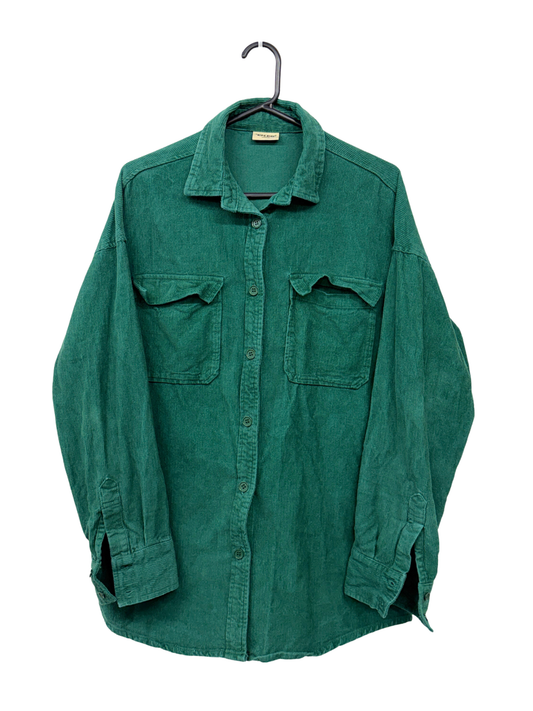 Green Corduroy Long Sleeve Shirt/Jacket
