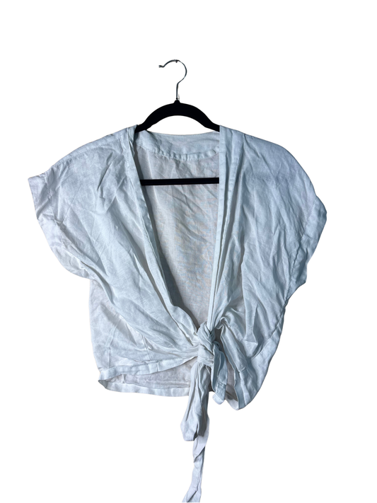 White Wrap Crop Top