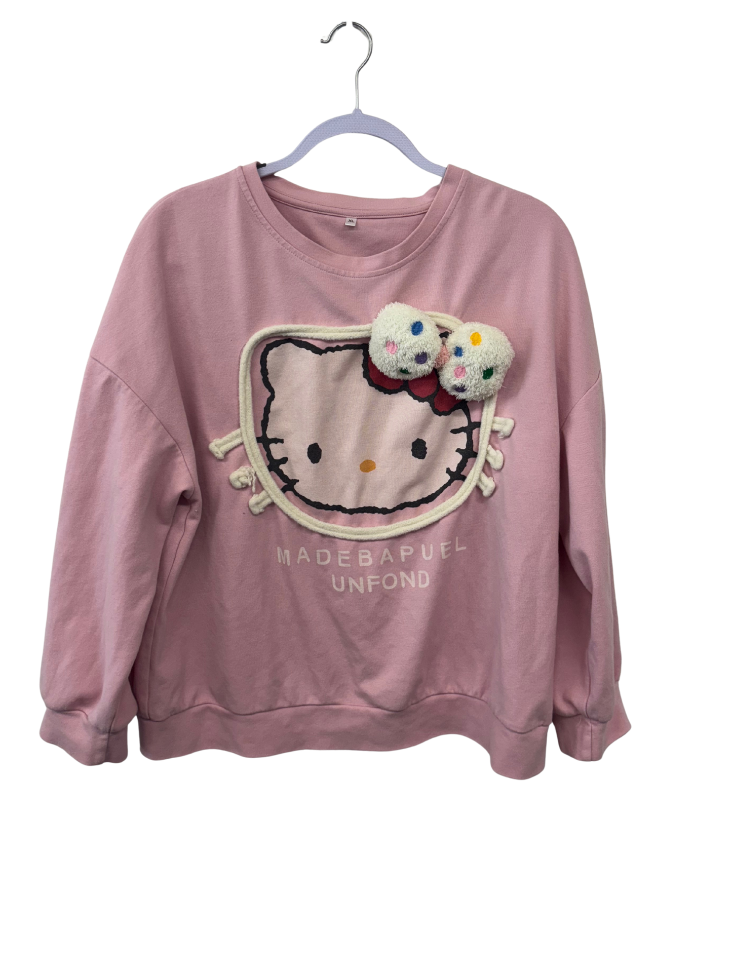 Light Pink Sweater with Hello Kitty Style Logo