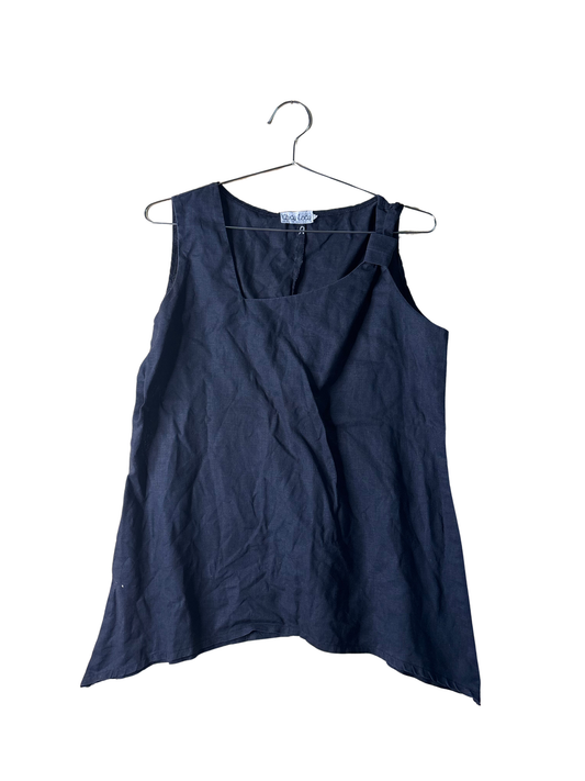 Vintage Black Sleeveless Top
