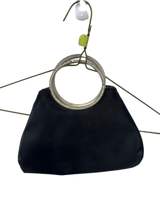 Vintage Black Mini Handbag with Diamante Handles