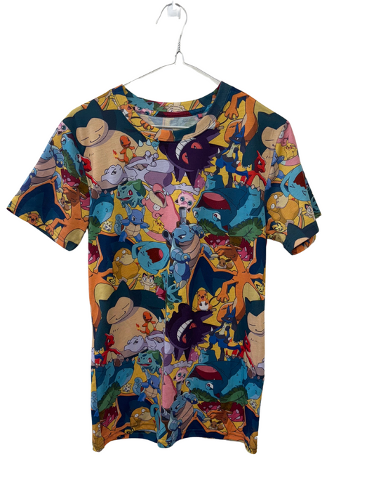 Multicolour T Shirt with Pokemon Print