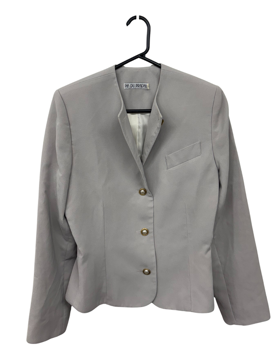 Vintage Grey Jacket with Pearl Buttons