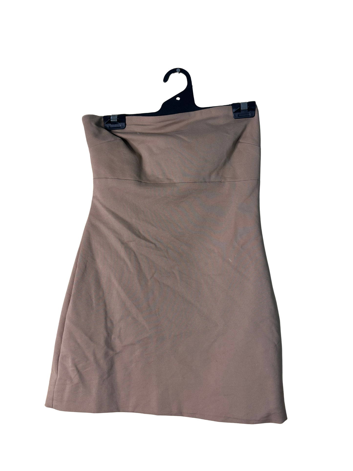 Beige Strapless Short Dress