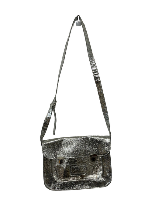 Silver Glitter Messenger Bag