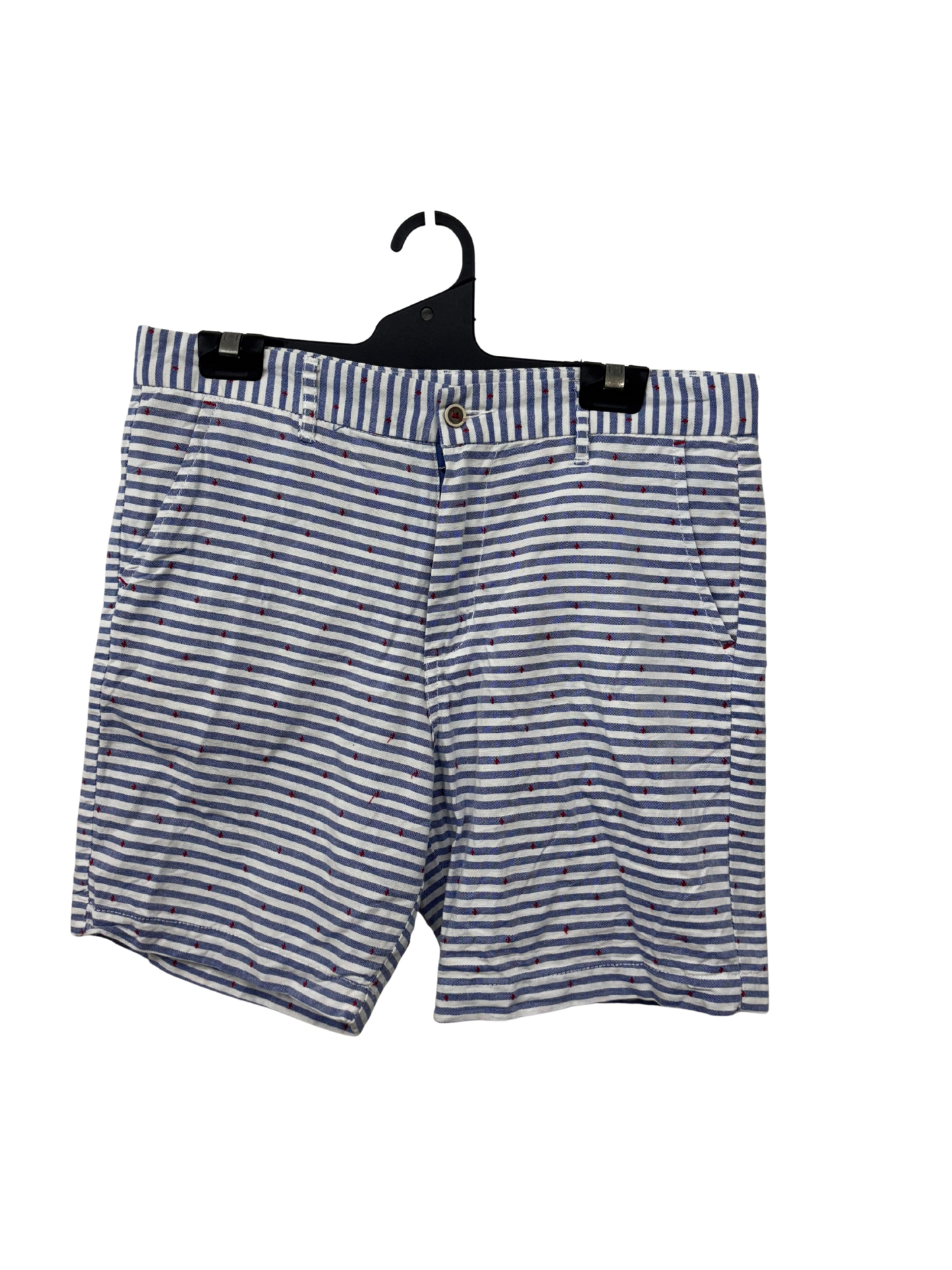 Blue & White Stripe & Red Dot Shorts
