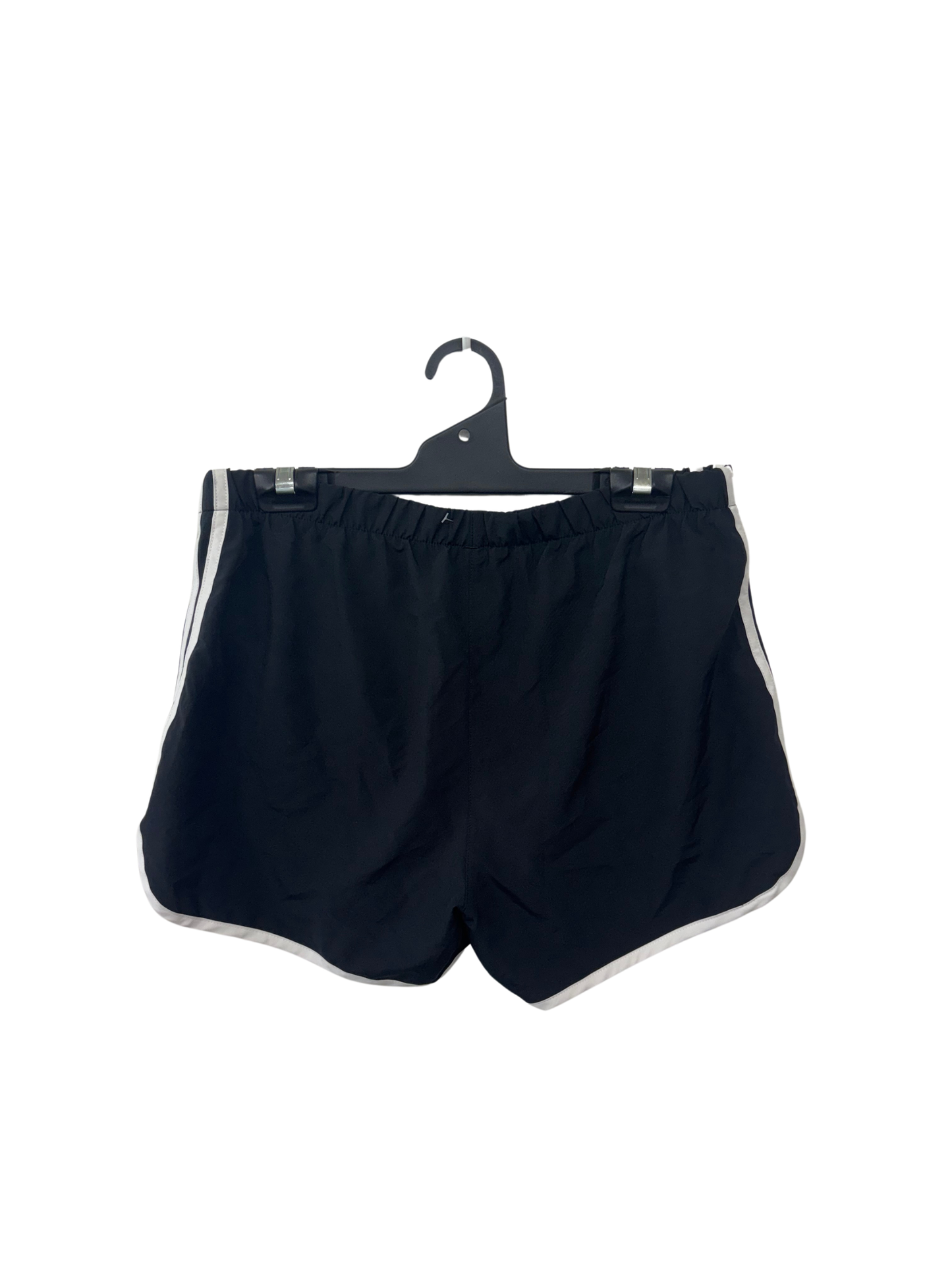 Black Track Shorts with White Stripe