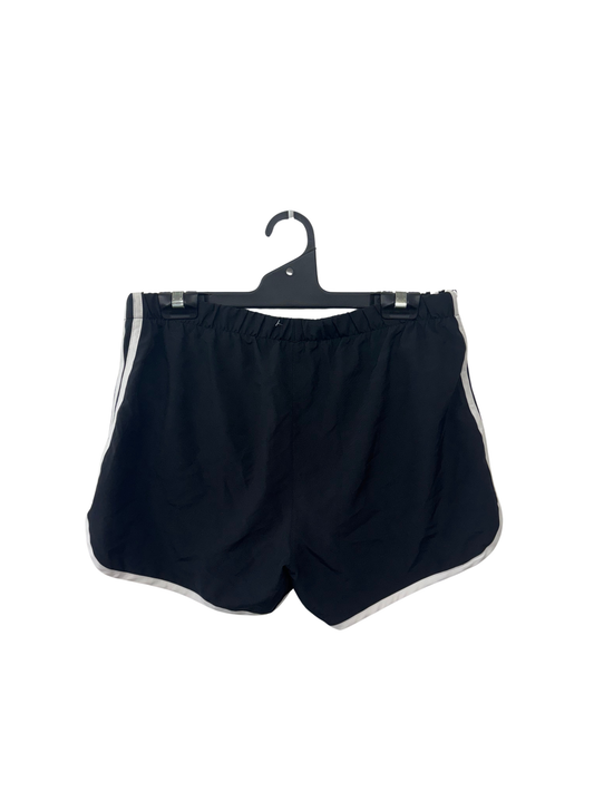 Black Track Shorts with White Stripe