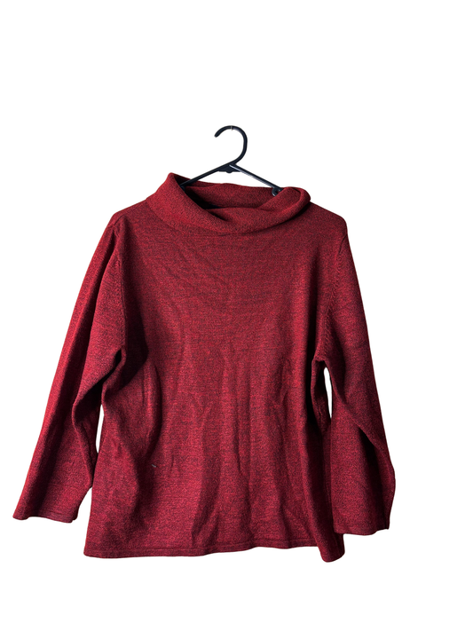Vintage Dark Red Marle Turtleneck Jumper