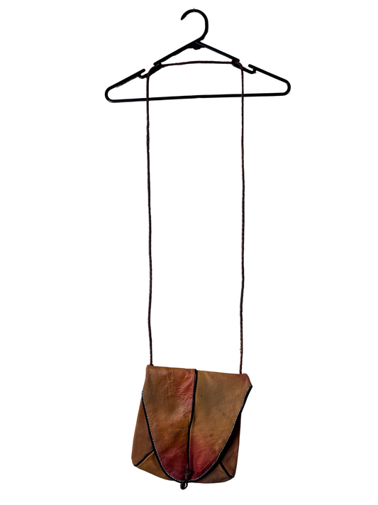 Vintage Dark Yellow, Red, Green Handbag