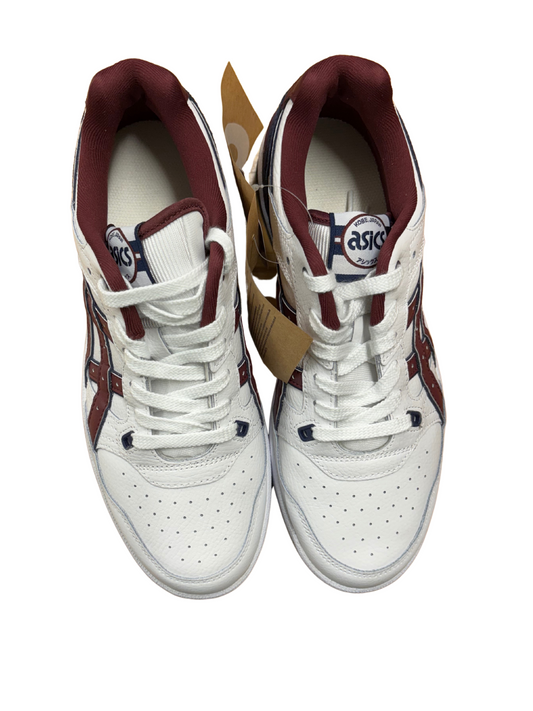 White, Blue, Maroon Lowcut Sneakers