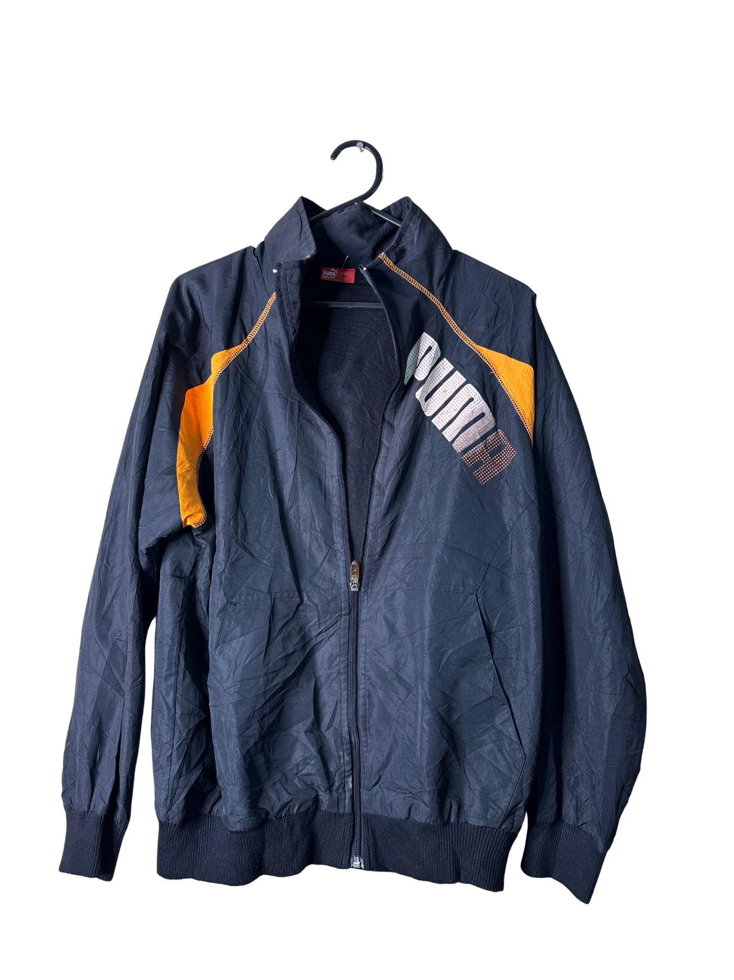 Black, Orange & White Zip Up Jacket