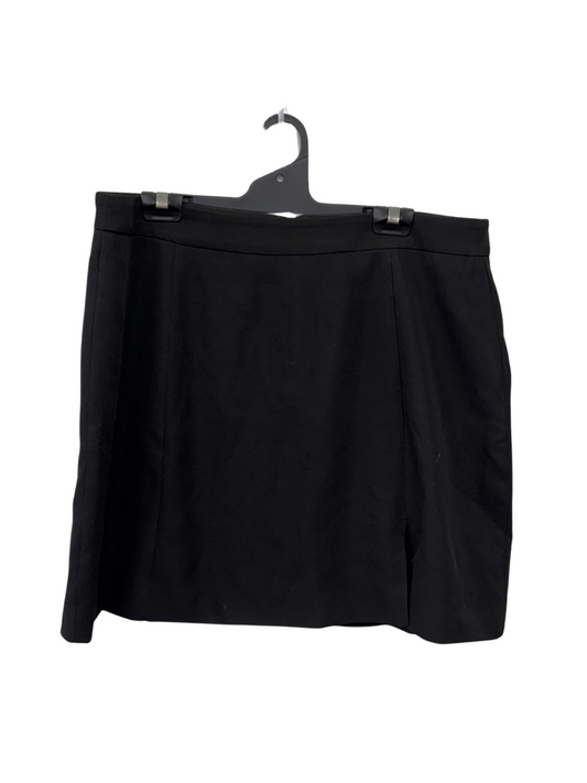 Black Mini Skirt with Split