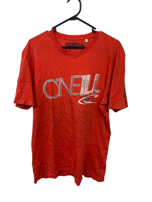 Red Short Sleeve T Shirt with White & Black Logo