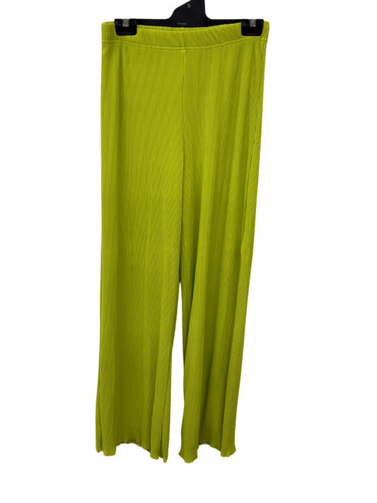 Lime Green Highwaisted Pleated Pants