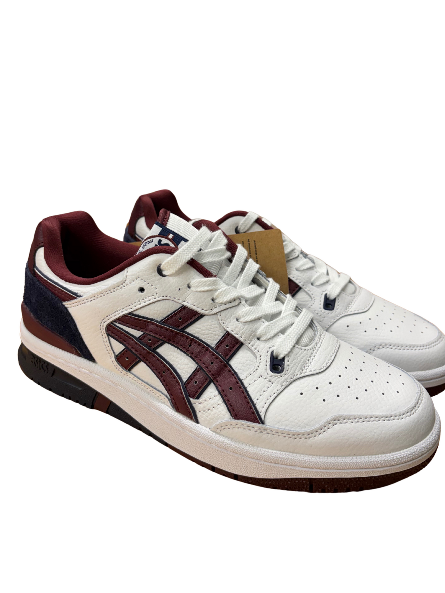 White, Blue, Maroon Lowcut Sneakers